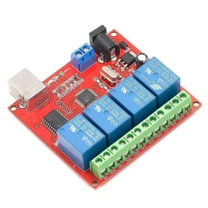 5V 4 Channel USB Relay Module Programmable Computer Control Switch For Smart Home PC