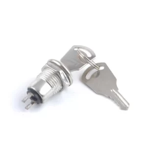 KS-02 Metal Key Switch 250V ON/OFF Lock Switch 12mm Electronic Key Rotary Switch with Keys