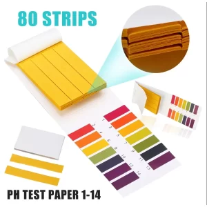 PH Test Strips With Continuous Color Scale 1-14 - 80 Strips/pack