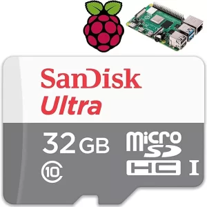 SanDisk 32GB class-10 microSD card comes pre-installed with the â€˜NOOBSâ€™ operating system installer