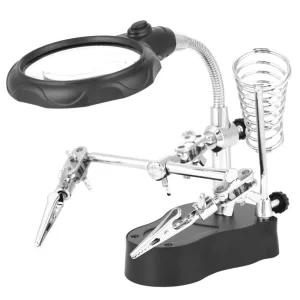 HELPING HANDS WITH LED LIGHT AND MAGNIFIER STATION - TE-801