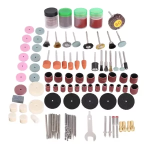 161 Pcs Mini Drill Kit Hand Tool Set - Grinding Polish Accessory Bit for Rotary Tool Carving Machine with box