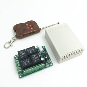 433Mhz DC12V 4 Channel Relay RF Wireless Remote Control Switch
