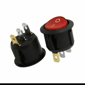 KCD1-105 Red Light ON OFF SPST Round Rocker Switch 3 Pins 6A/250V 10A/125V AC Power Switch 20mm Diameter