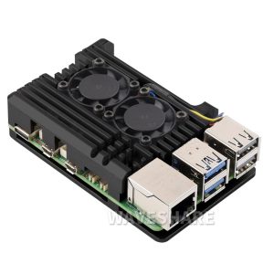 Raspberry Pi5 Aluminium Alloy Case with Dual Cooling Fans