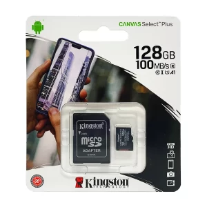 Kingston micro SD Memory Card 128GB Canvas Select Plus 100MB/S A1 C10 + ADP